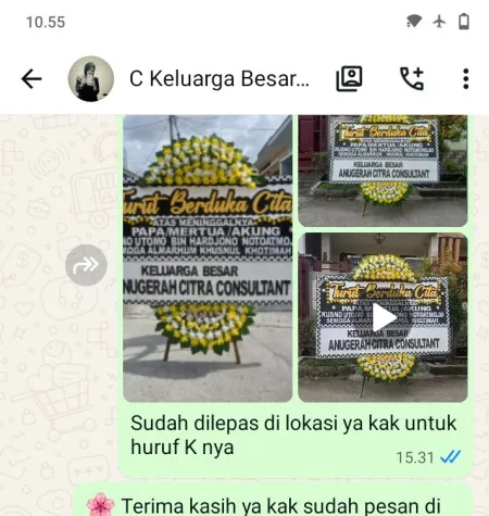 Pengiriman Papan Bunga Duka Kates Kauman
