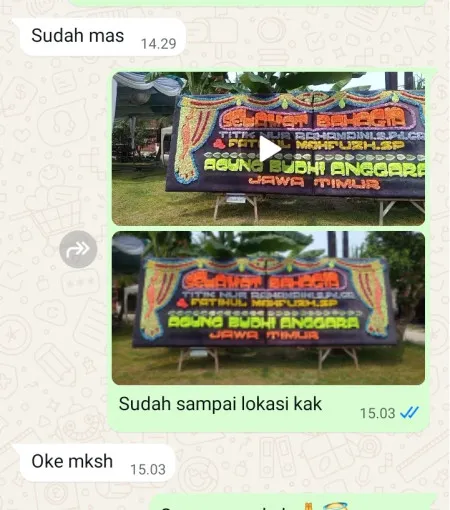 Pengiriman Papan Bunga Kates Kauman
